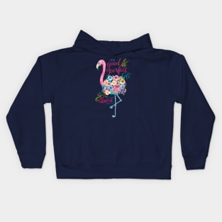 Floral Flamingo Kids Hoodie